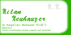 milan neuhauzer business card